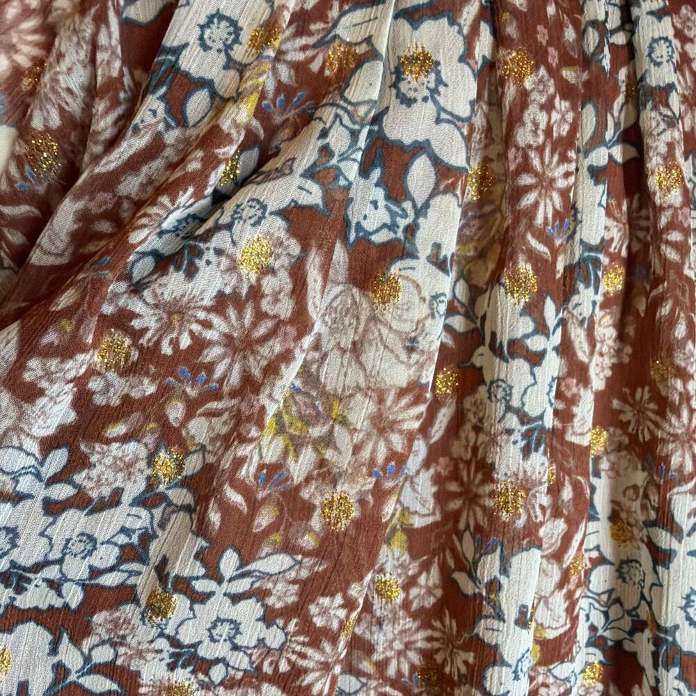 Fate Floral Blouse Sm NWT Boho Gypsy Cottagecore Vintage-Vibe - Picture 8 of 8